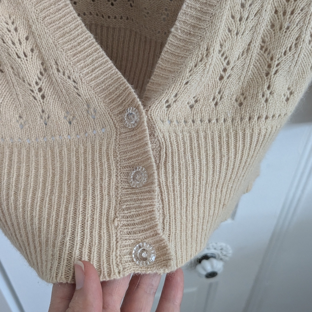 Y2K Cropped Knitted Cardigan - Picture 6 of 7